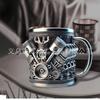 Кружка из смолы с блоком двигателя V8/V6, высококачественная механическая арт-кружка, подарок для автолюбителя