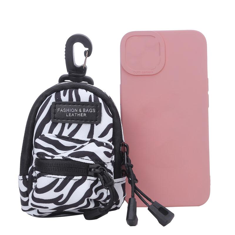 Женский милый мини-спортивный кошелек с принтом зебры, креативная сумка для ключей, универсальная маленькая подвесная сумка