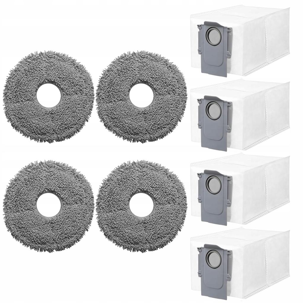 Worki I Mopy Do Roborock Q Revo / Q Revo Pro / S / Curv / Saros 10R - 8 Szt