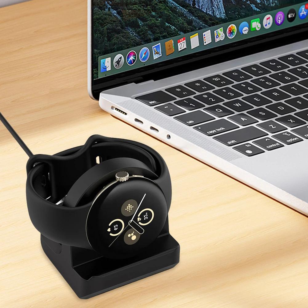 Подставка для зарядки, держатель для док-станции, силиконовая нескользящая подставка для зарядного устройства для Google Pixel Watch 3 41 мм, 45 мм для Google Pixel Watch 2