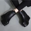 558-8 Slope Heel Super High Heel Short Boots 14CM Waterproof Table Muffin Thick Sole Belt Buckle Fashionable Inner Height Increase Women's Shoes