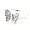 Silver Ring 'Butterfly' Silvery White (rhodium) - 12x10 Mm