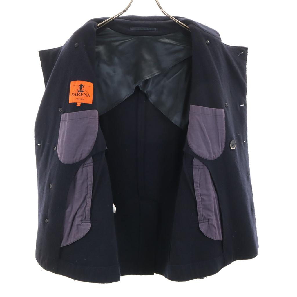 BARENA сделано в Италии вязаное пальто-бушлат 48 Темно-синий P-пальто Мужское Б/у