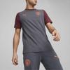 Puma Футболка мужская с коротким рукавом и круглым вырезом с цветным блоком и буквенным принтом, серая 772902-22