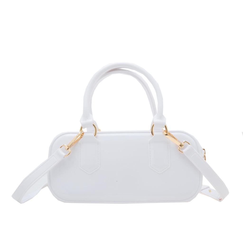 2025 Модная сумка-подушка через плечо из ПВХ-желе карамельного цвета - Большая вместительная женская сумка