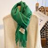 New Scarf Women's Winter Thickened Student Imitation Cashmere White Couple Scarf Versatile for Male and Girlfriend