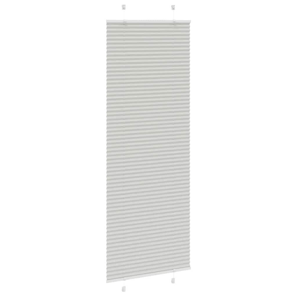 Roleta Plisowana Jasnoszara 80X200 Cm Szerokość Tkaniny 79,4 Cm