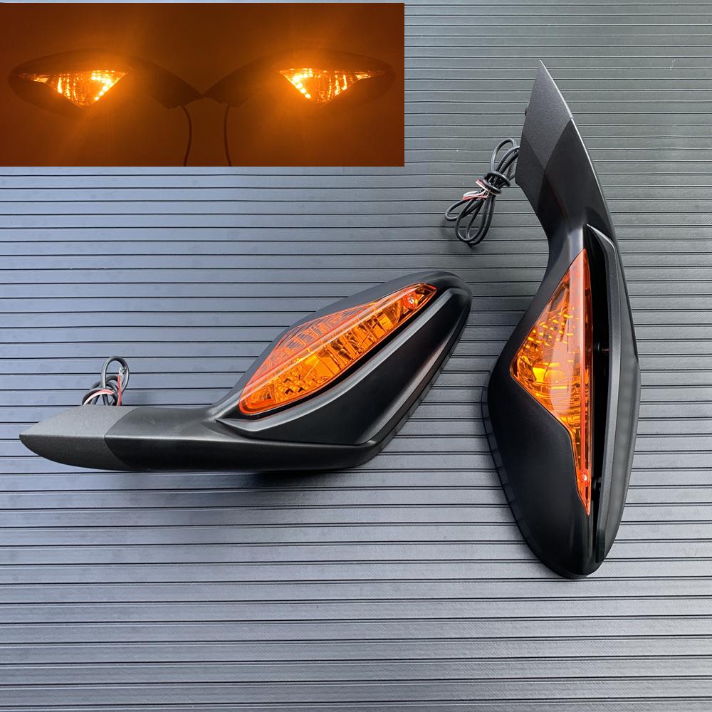 Motorcycle Rearview Side Mirrors with Turn Signal Light For MV Agusta F3 675 800 2013- Motorbike Rearview
