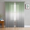 Brown Grey Gradient Sheer Curtains for Living Room Decoration Window Curtains for Kitchen Tulle Voile Organza Curtains