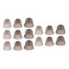 15pcs Hearing Amplifier Ear Plugs 2 Layers Silicone Soft Round Shape Hearing Amplifier Earbud Plugs