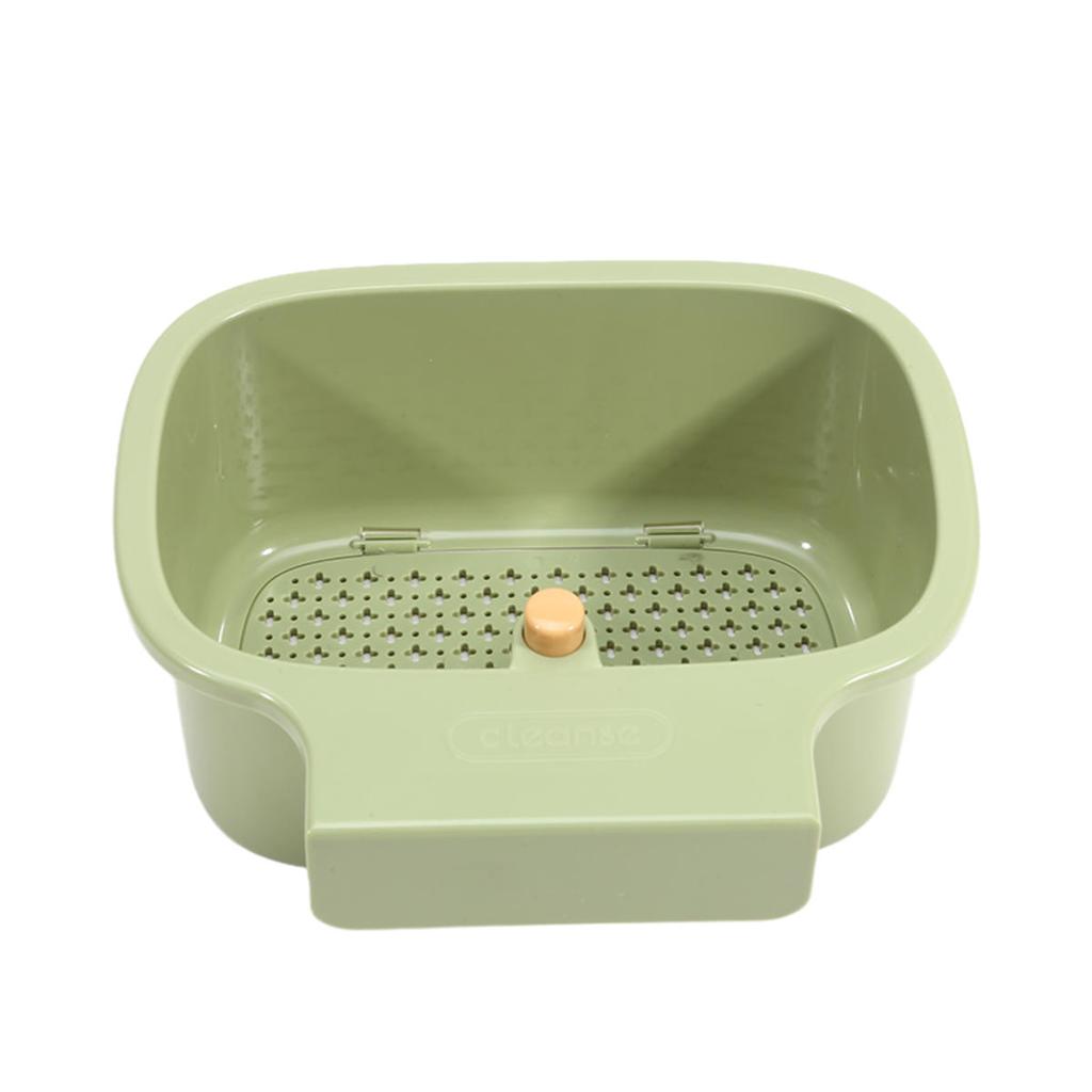 Kitchen Sink Filter Basket Sink Washing Basin Anti Leak Filter Basin One Click Press Type Grid Drain Storage Rack Strainer