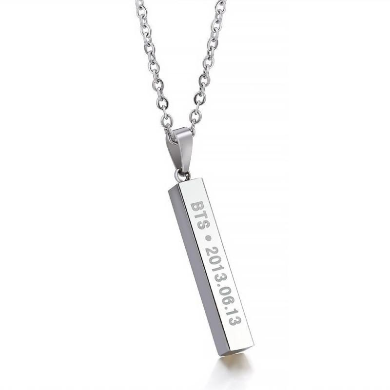 Bangtan Boys Themed Jewelry Stainless Steel Long Chain For Women And Teens