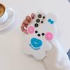 Милый Kawaii 3D Розово-белый Бантик Кролик Чехол для Телефона для SamSung Galaxy S26 Ultra S25 S23 A57 A56 Силиконовый Милый Кролик Защитная Крышка