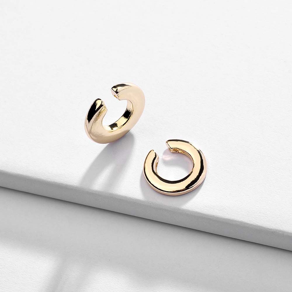 Color Trendy Tragus Women Men Zinc Zinc Alloy Big Round Ear Cuff Jewelry Fashion Accessories Clip Earrings