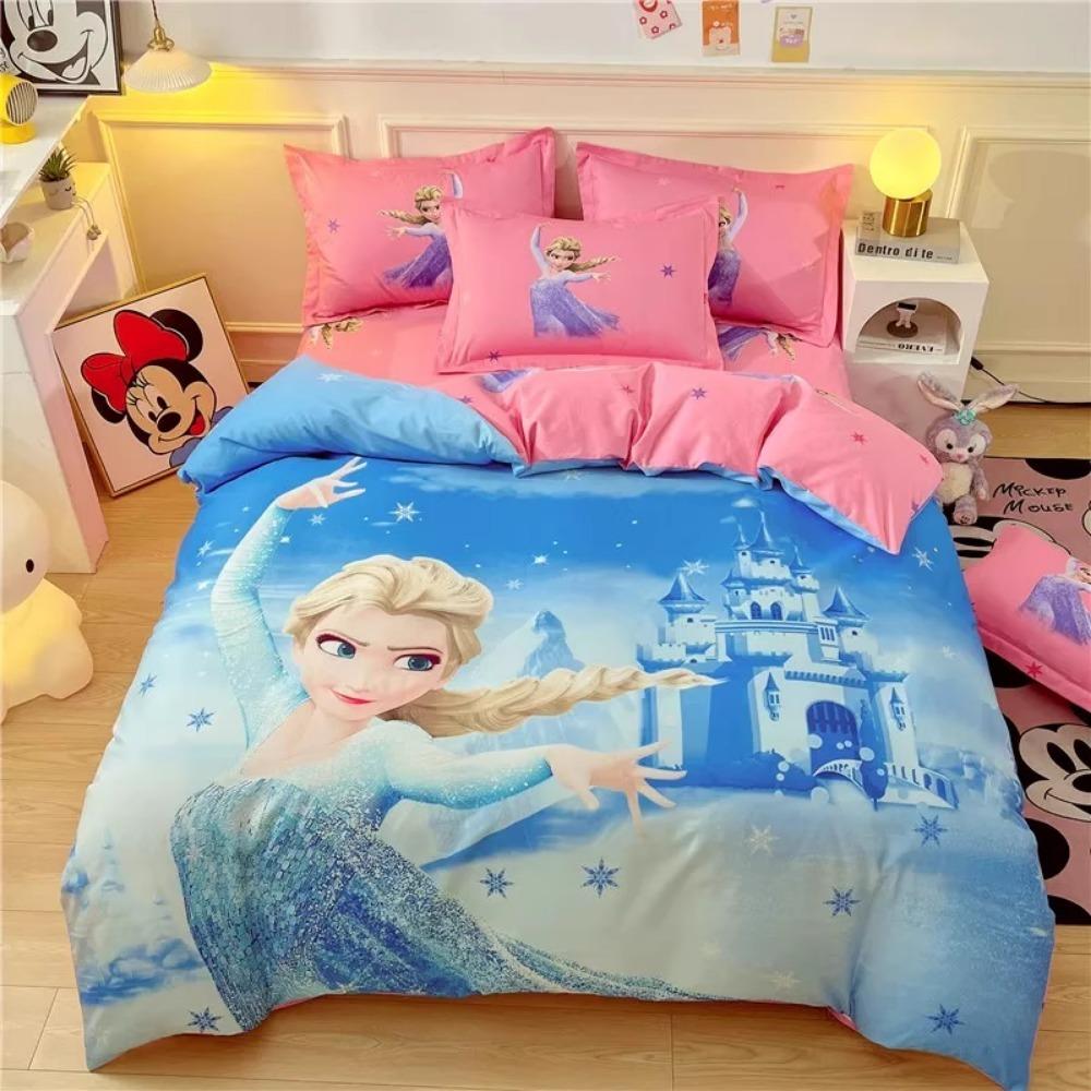 Мультяшный мотив Снежной королевы, Постельные комплекты из микрофибры, Детский пододеяльник для подростков и взрослых, Пододеяльник с мотивом принцессы