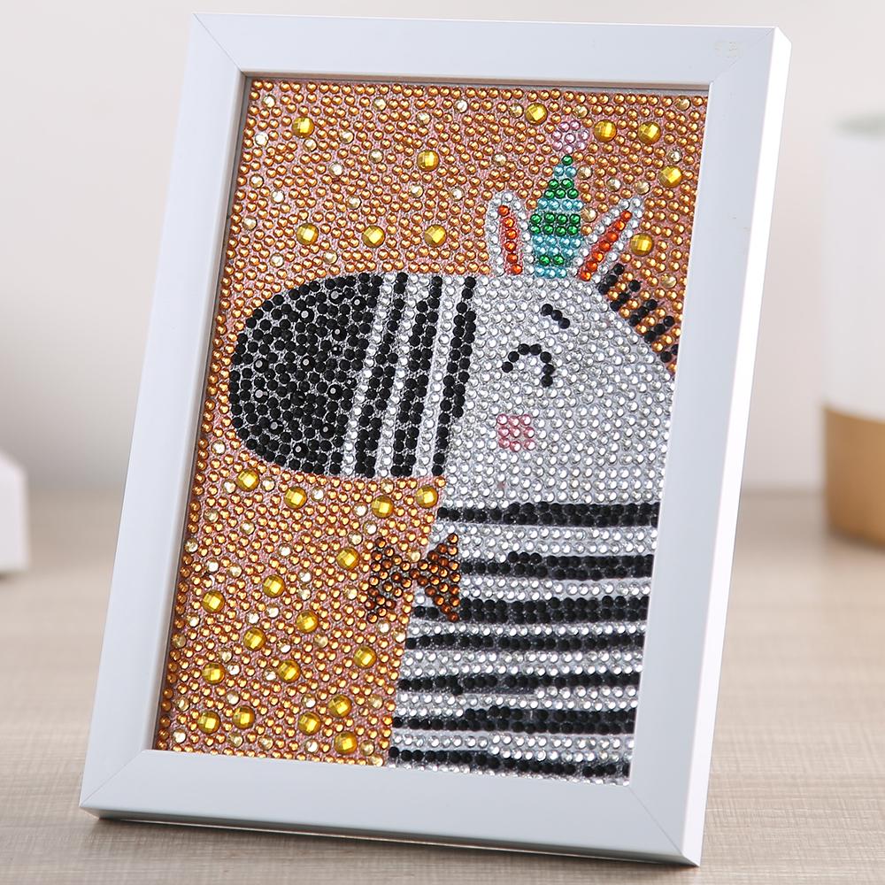 5D комплект алмазной живописи мультфильм животных Зебра мозаика рамка вышивка Diy дети ручной работы украшения комнаты украшения