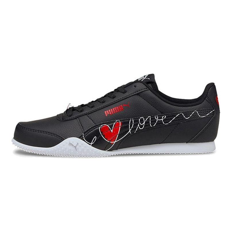 Puma Bella Valentine Синтетическая кожа Амортизирующие Прочные Легкие Низкие Кроссовки Женские кроссовки Черный Красный Серый 368868-02
