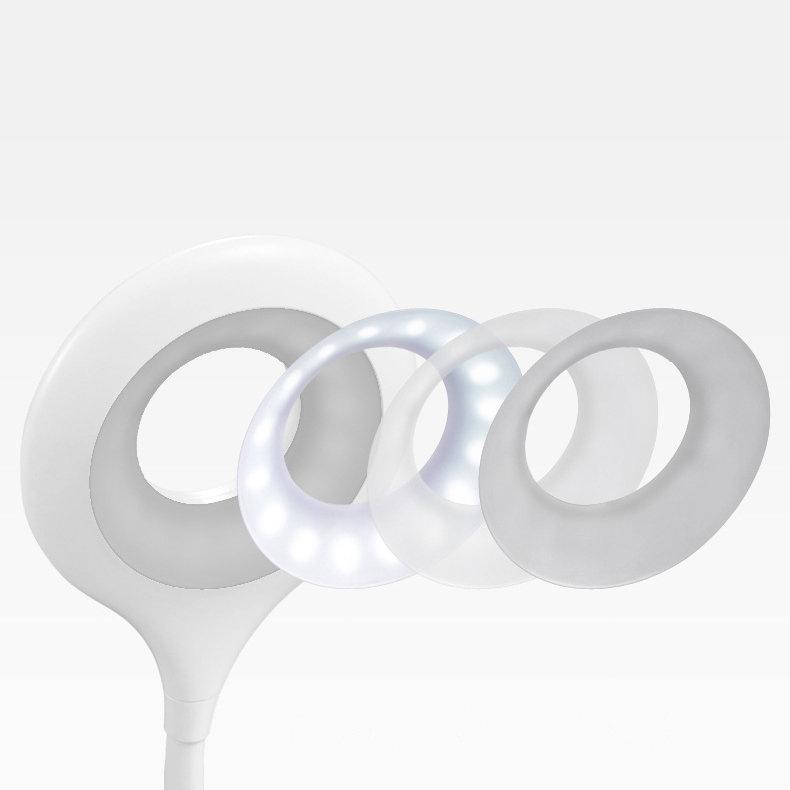 Wireless LED Reading Lamp with Clip and Micro USB Cable, Black – Hurtel Brand