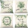 Plant and Flower Print Pillow Case Car Home Sofa Living Room Linen Pillow Cushion Nordic Style