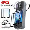 2 шт. Защита объектива + 2 шт. Защитная пленка для экрана для Insta360 X5 Аксессуары Защитная крышка для объектива из ПК HD Защитная пленка против царапин для Insta 360 X5