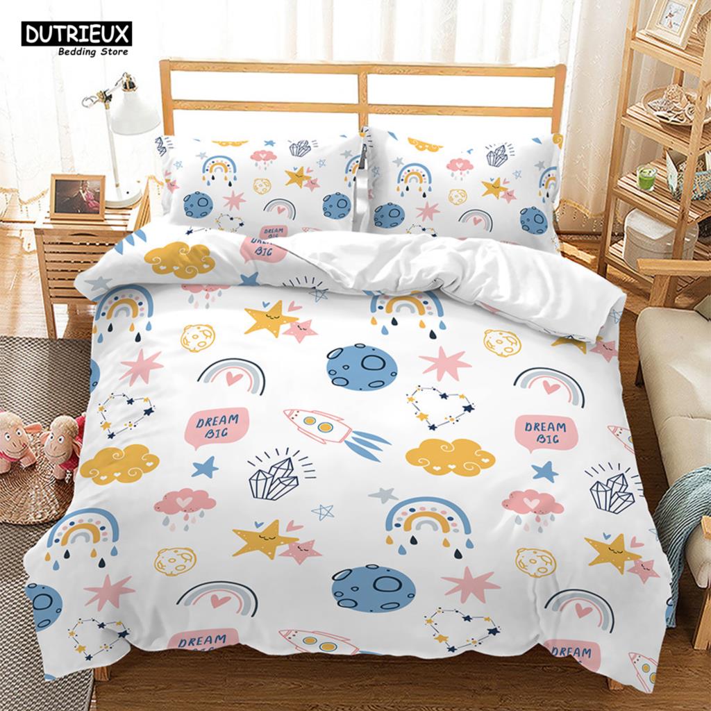 3D Cartoon Pigs Cats Bedding Set Cute Animals Duvet Cover Double Queen King Twin Full Size Kids Girls Polyester Duvet Cover Set
