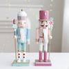 Nutcracker Ornament Christmas Figurines Decorations Desktop Standing Wood for