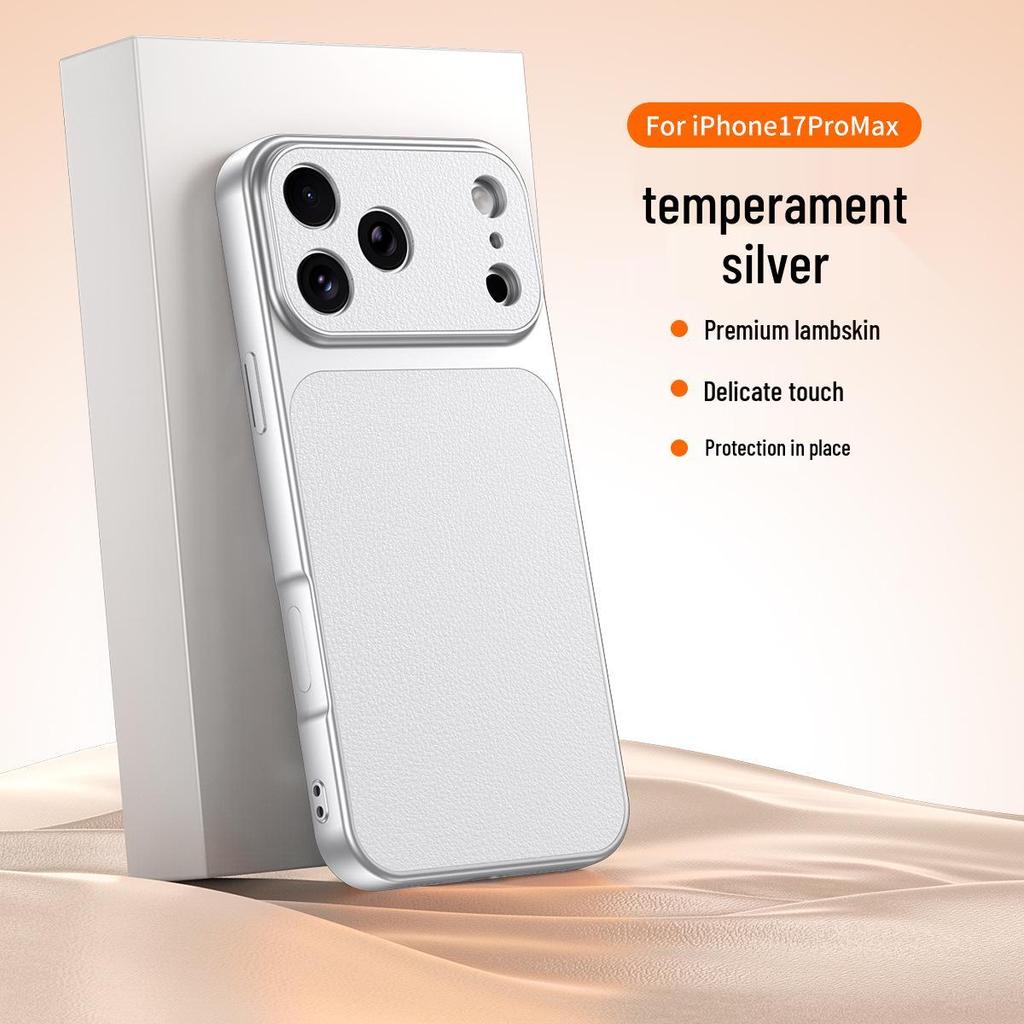 Силиконовый чехол с полной защитой из натуральной кожи для iPhone 15/16 Pro Max - Ощущение второй кожи, Защитный