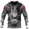 2024 Новая толстовка с капюшоном 3d Viking Harajuku Print Pullover Мужская толстовка с капюшоном свободного размера Винтажная мужская одежда Осень с длинным рукавом