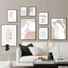Wall Art Canvas Modern Minimalist Line Hat Girl Love Heart Nordic Posters  PaintingAnd Prints Wall Pictures For Living Room Home