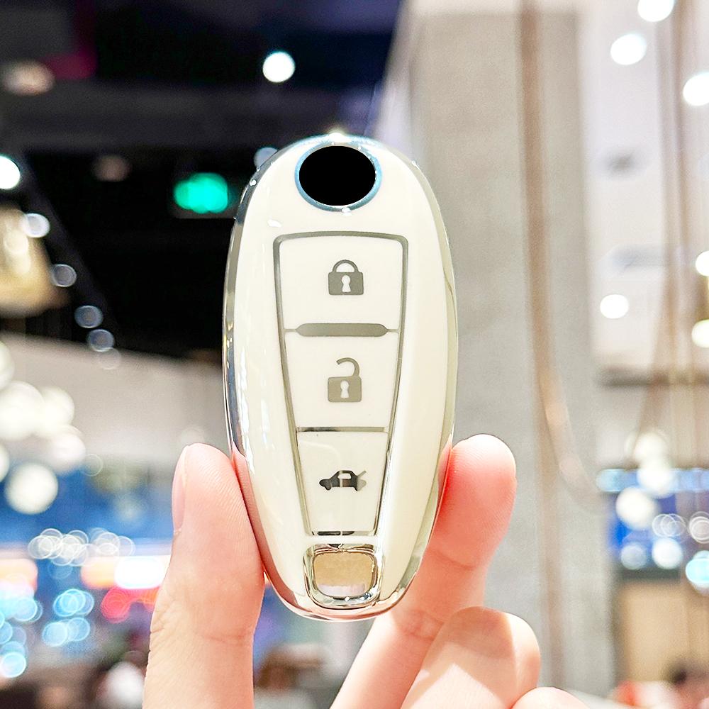 3 Кнопки Автомобильный Бесключевой Защитник Мягкий ТПУ Чехол для Ключа Автомобиля Брелок Крышка Чехол для Suzuki Vitara Swift Ignis Kizashi SX4 Baleno Ertiga