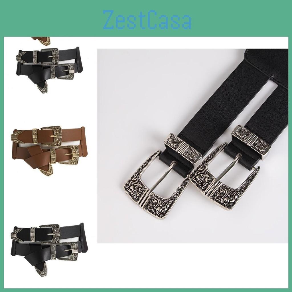 Leather Cowgirl Inspired Waist Cincher With Sculpted Embroidery For Fashionable Women