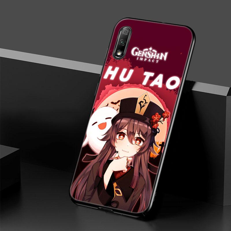 Чехол Genshin Impact Hutao для Huawei Honor 10X Lite 7A 8A 9X 20 Pro 7S 8C 8S 8X 9A 9C 10i 20i 30i 20E 20S 8 10 Lite, черный чехол