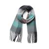 Winter Female Lattice Imitation Cashmere Scarf for Women Thick Warm Pashmina Bufanda Shawl Rainbow Tassel Echarpe Poncho Stoles
