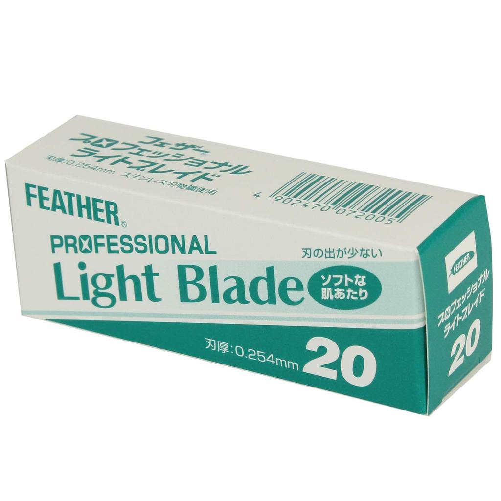 FEATHER Professional Light Blade Replacement Blades PL-20 (20 Pieces)