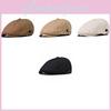 Solid Casual Color Cotton Beret Hat Women Breathable Travel Cap Spring Summer