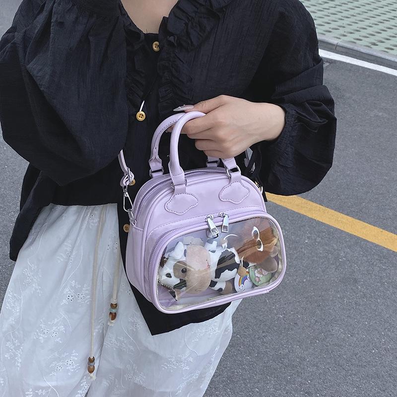 2025 новый модный нишевый дизайн прозрачная двухмерная сумка для боли универсальная вместительная простая портативная сумка через плечо