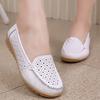Fashion Spring Women Flats Shoes Women Genuine Leather Shoes Woman Cutout Loafers Slip On Ballet Flats Ballerines Flats Jkl8