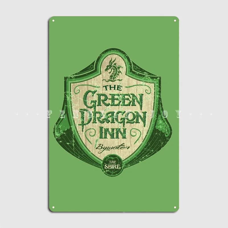 Металлическая табличка-постер «Трактир Зелёный Дракон» Клуб Дом Гостиная Классическая Настенная Табличка Жестяная Вывеска Постеры