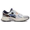 New LiNing Pick Up The Light Anti Slip And Wear Resistant Breathable Low Top Running Shoes Men's White Gray Blue ARXT007-3