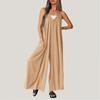 Women's Casual Summer Loose Jumpsuit Sleeveless Tank Top V Neck Wide Leg Jumpsuit Women's Work Wear Jumpsuit