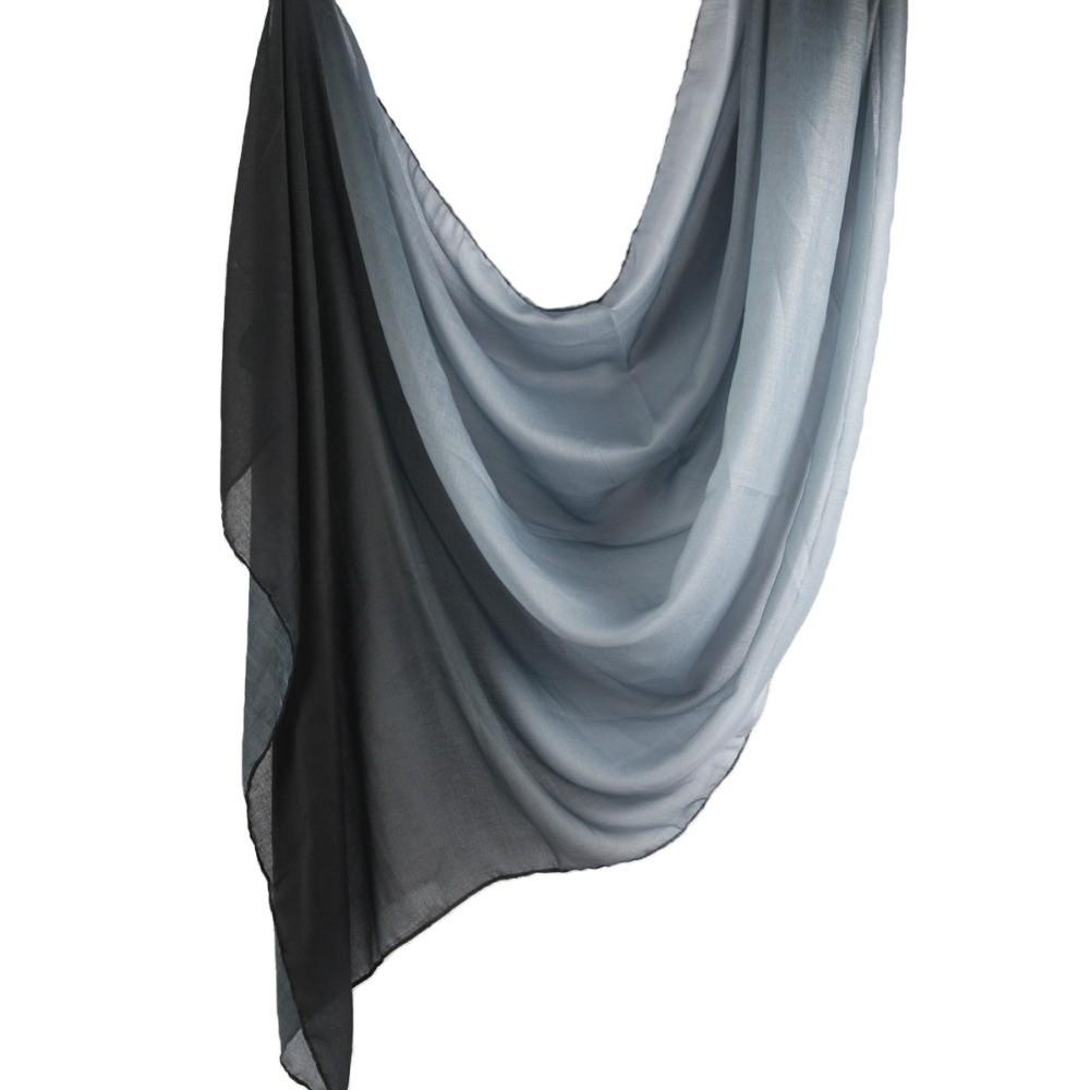Gradient Color Hijab Scarf Long Islamic Turban Luxury Headscarf Female