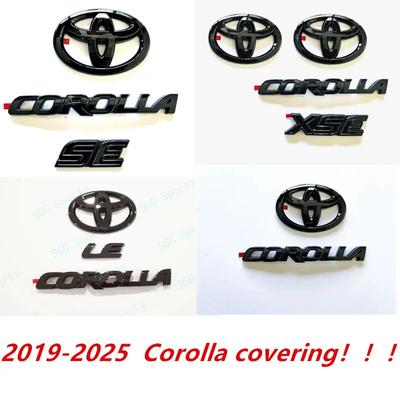 Накладка ABS на логотип автомобиля Глянцевая черная EMBLEM для COROLLA 2019-2025 СЕДАН XSE SE LE аксессуар для автомобиля PT948-02200-02