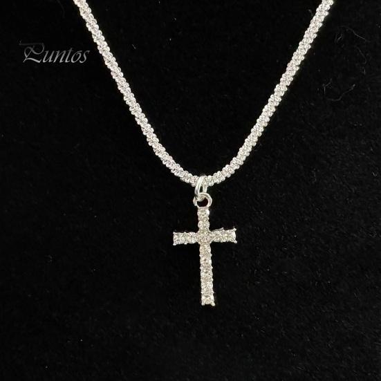 Женское ожерелье с подвеской-крестом, мерцающая поверхность, регулируемая длина, украшение на шею, повседневная одежда, подарок, легкое женское ожерелье на ключицу