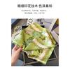 Women S Fresh Sweet Green Floral Silk Small Square Scarf For Spring Summer