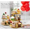 2/3Tier Stainless Steel Cake Stand Holder Fruit Tray Restaurant Detachable Dessert Rack Gold Silver Fruit Plate Snack Candy Tray