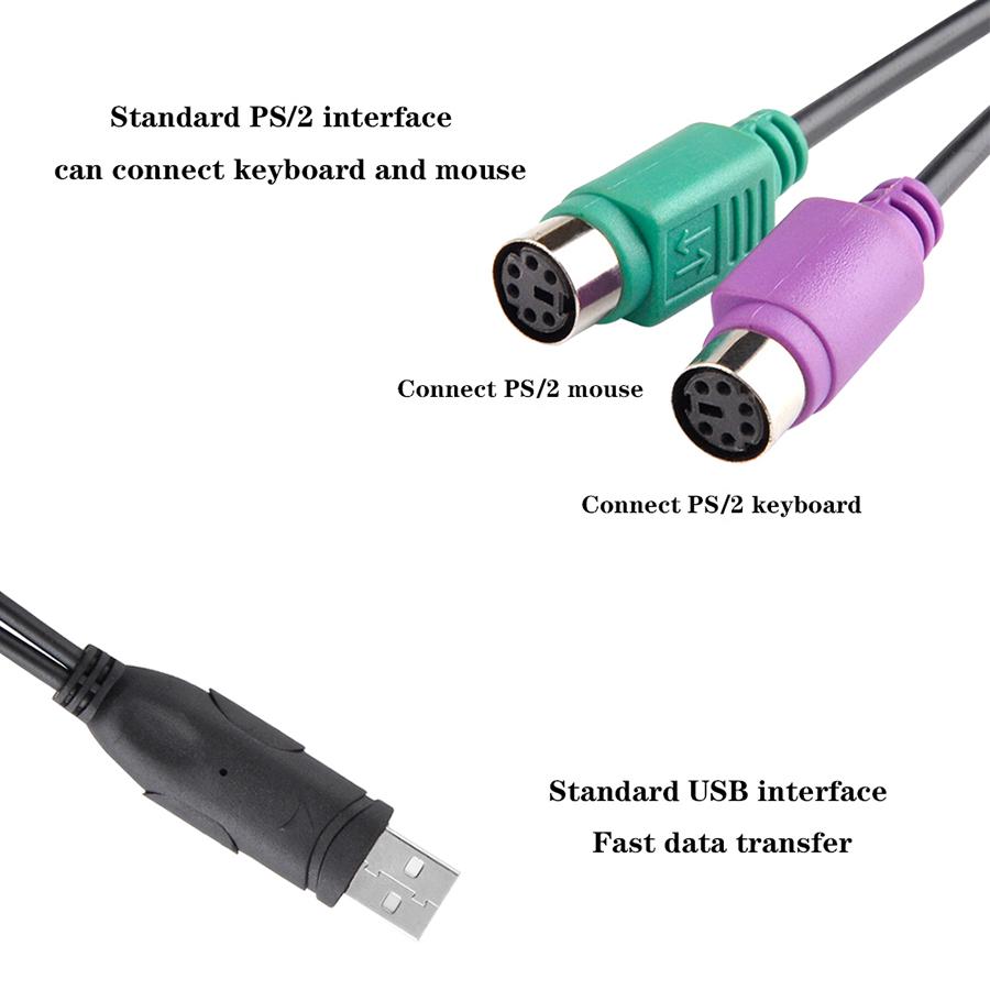 USB (Male) To PS2 (Female) Adapter Cable
