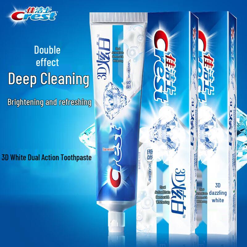 Crest 3D White Dual Action Toothpaste 120g X 4-Pack