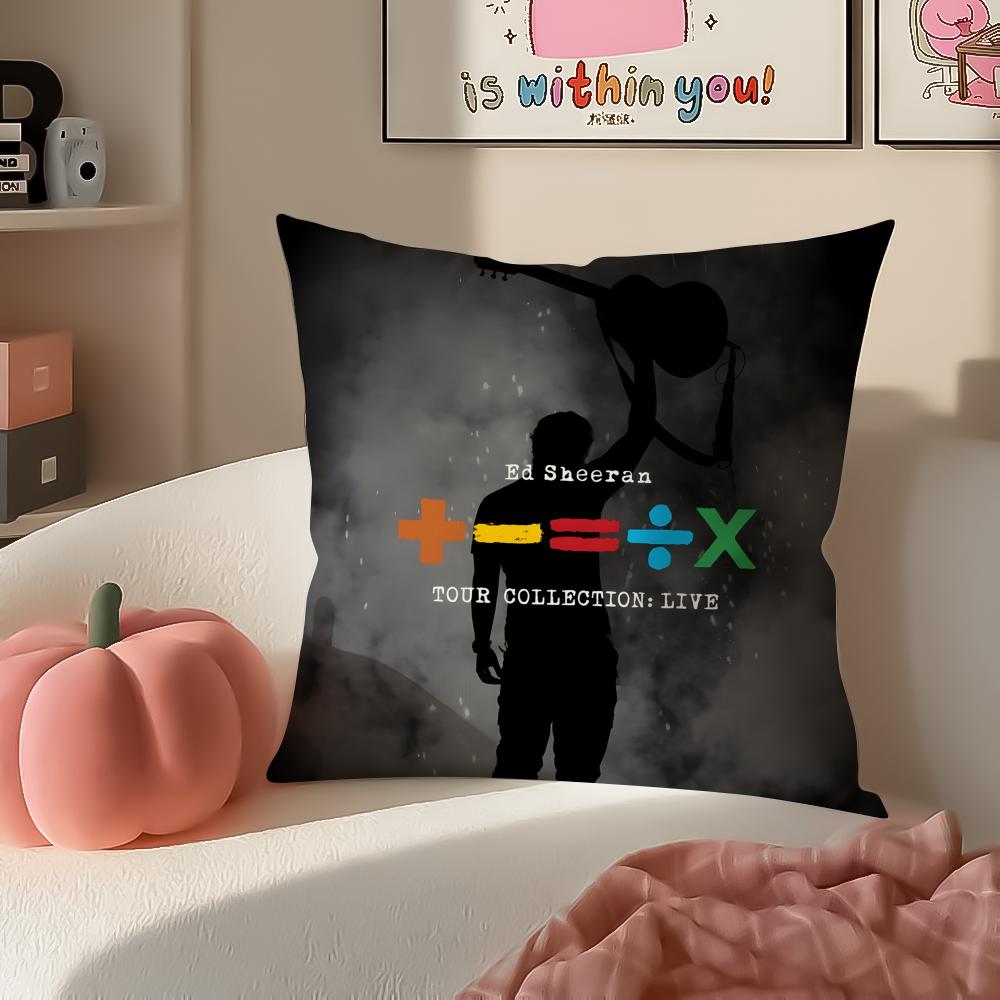 Melodic Pop British Singer EEd Sheeran Cushion Cover Pillowcase Short Plush Invisible zipper Room Sofa Cushion Cover