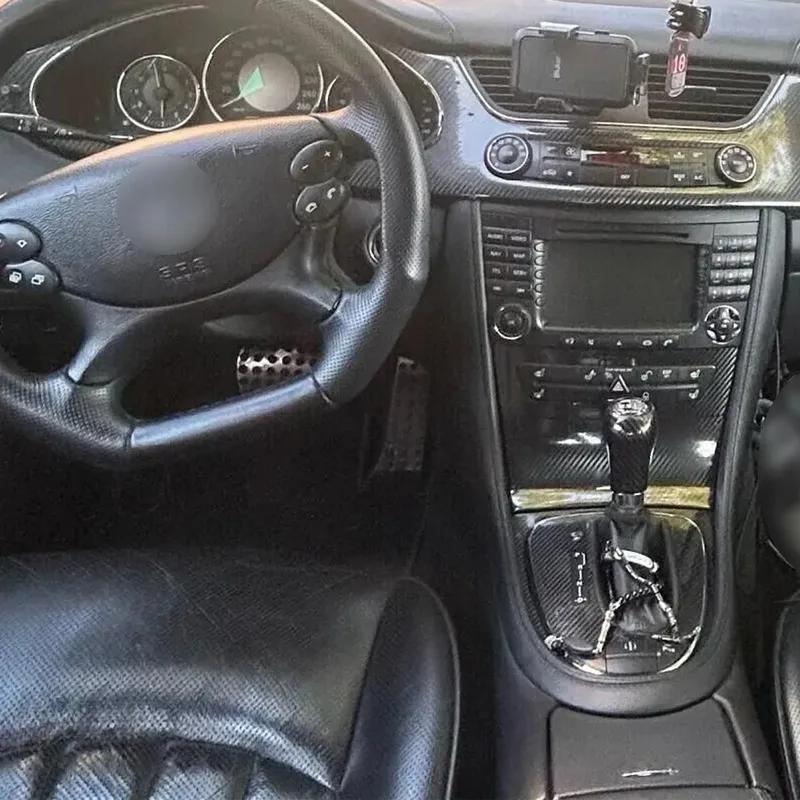 Carbon Fiber For Mercedes Benz CLS W219 07-10 Car Film Interior Sticker Center Console Gear Dashboard Air Door Handle Lift Panel