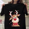 New Christmas Reindeer T-Shirts Deer Women Fashion Short Sleeve Cotton T Shirt Streetwear Harajuku Unisex Tees Tops Clothing
